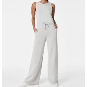 NWT Spanx Air Essentials Womens Sleeveless Jumpsuit Sz 2XL Petite Heather Gray